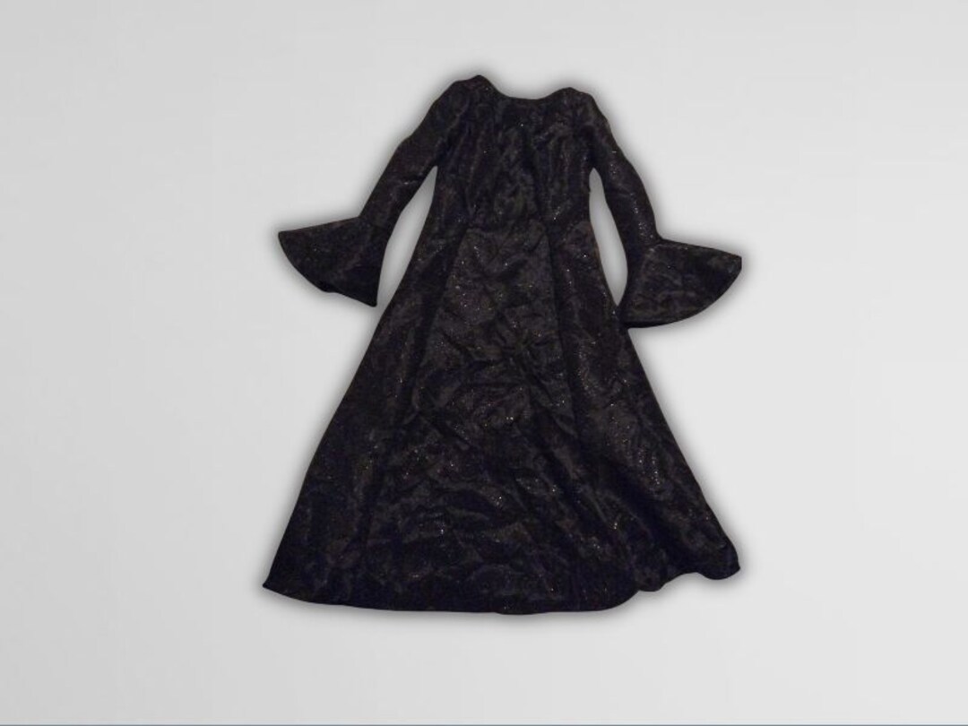 Black Glitter Organza Lined Renaissance Dress | MakerPlace by Michaels Black Glitter Organza Lined Renaissance Dress | MakerPlace by Michaels